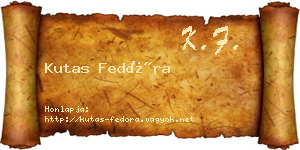 Kutas Fedóra névjegykártya